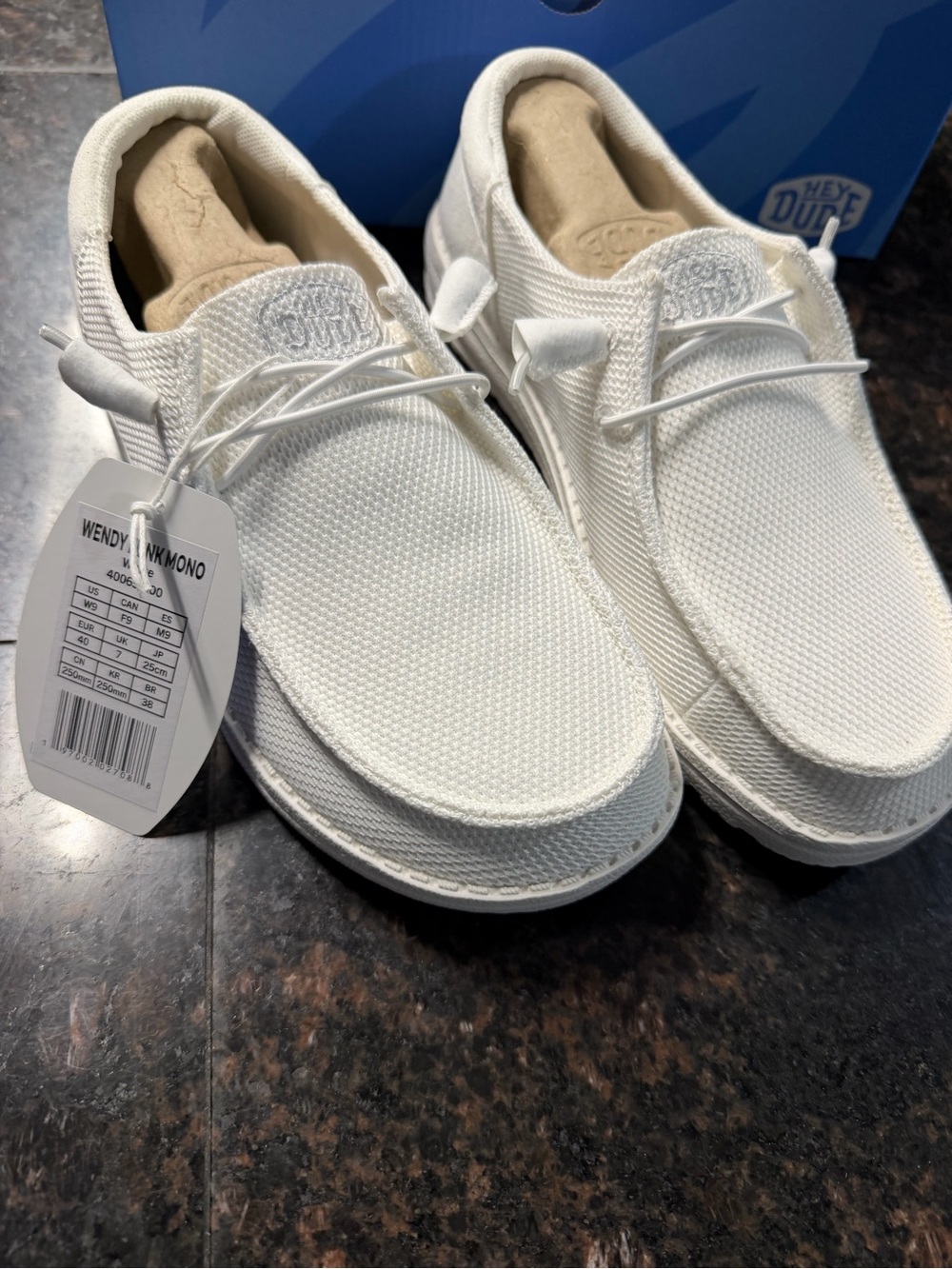 Hey Dude White Canvas Women’s Slip-On Boat Shoes